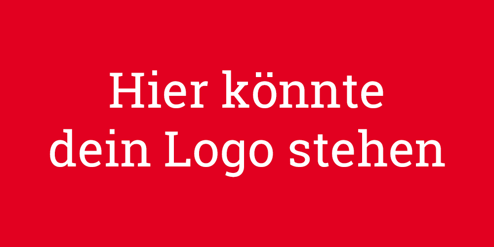Platzhalter mit der Beschriftung „Hier könnte dein Logo stehen“